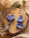 Duo de Porte-clés Coeurs Bohèmes et Perlés