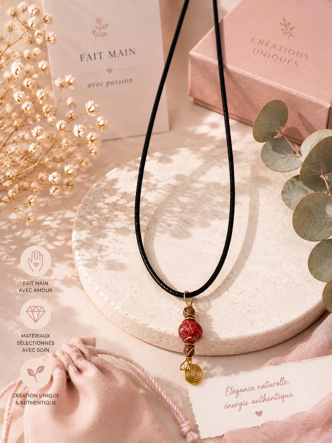 Sublimez votre style avec ce magnifique collier fait main.Chaque pièce est façonnée avec passion pour créer un bijou unique et intemporel.