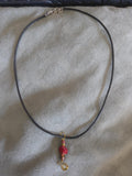 Pendentif Wire Wrapping Bordeaux & Doré
