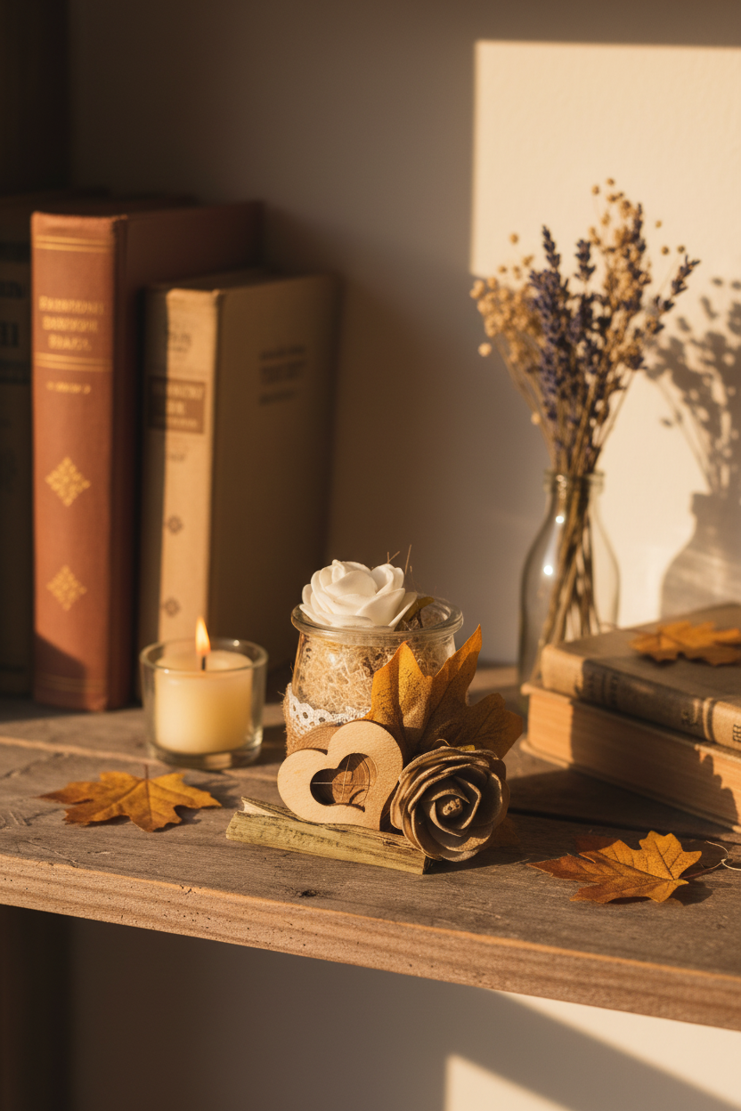 Petit pot en verre décoré fait main