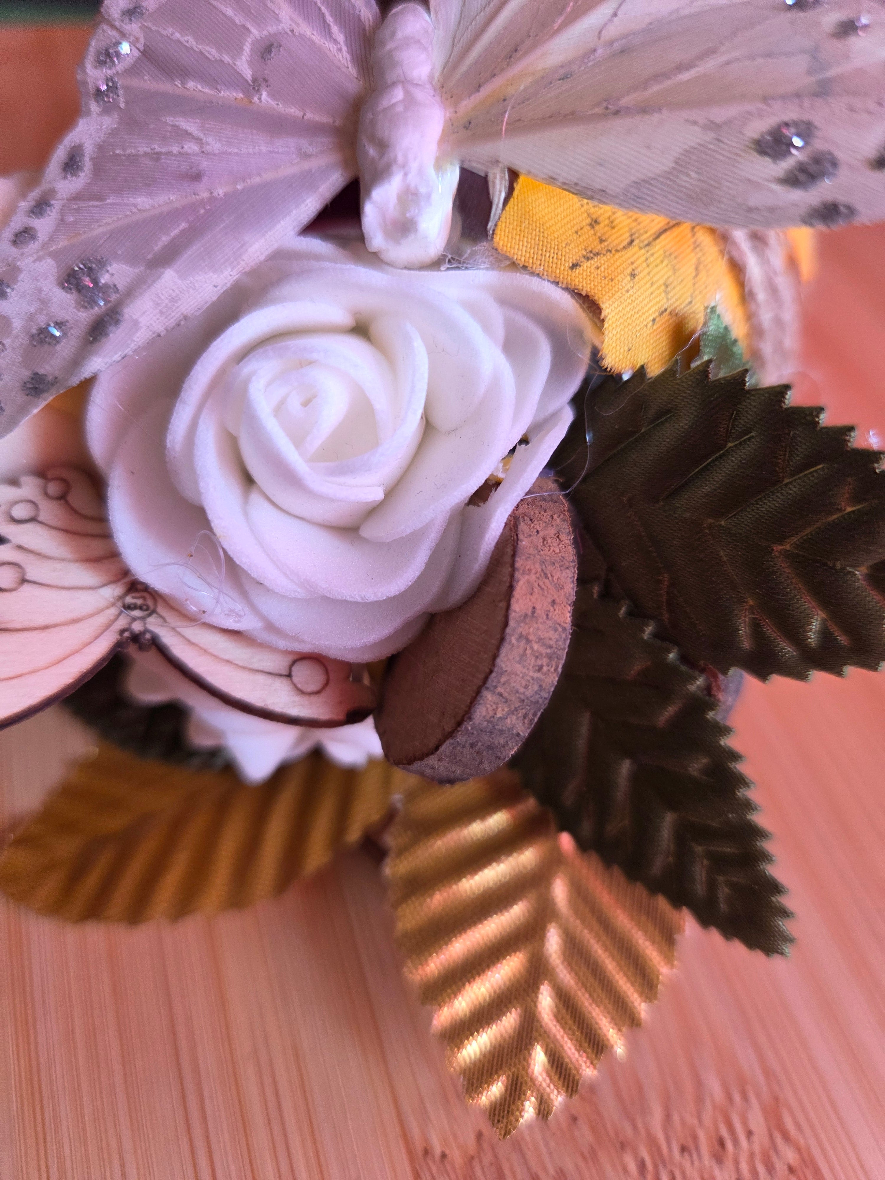 Composition Automnale Artisanale – Canette & Feuilles d'Érable
