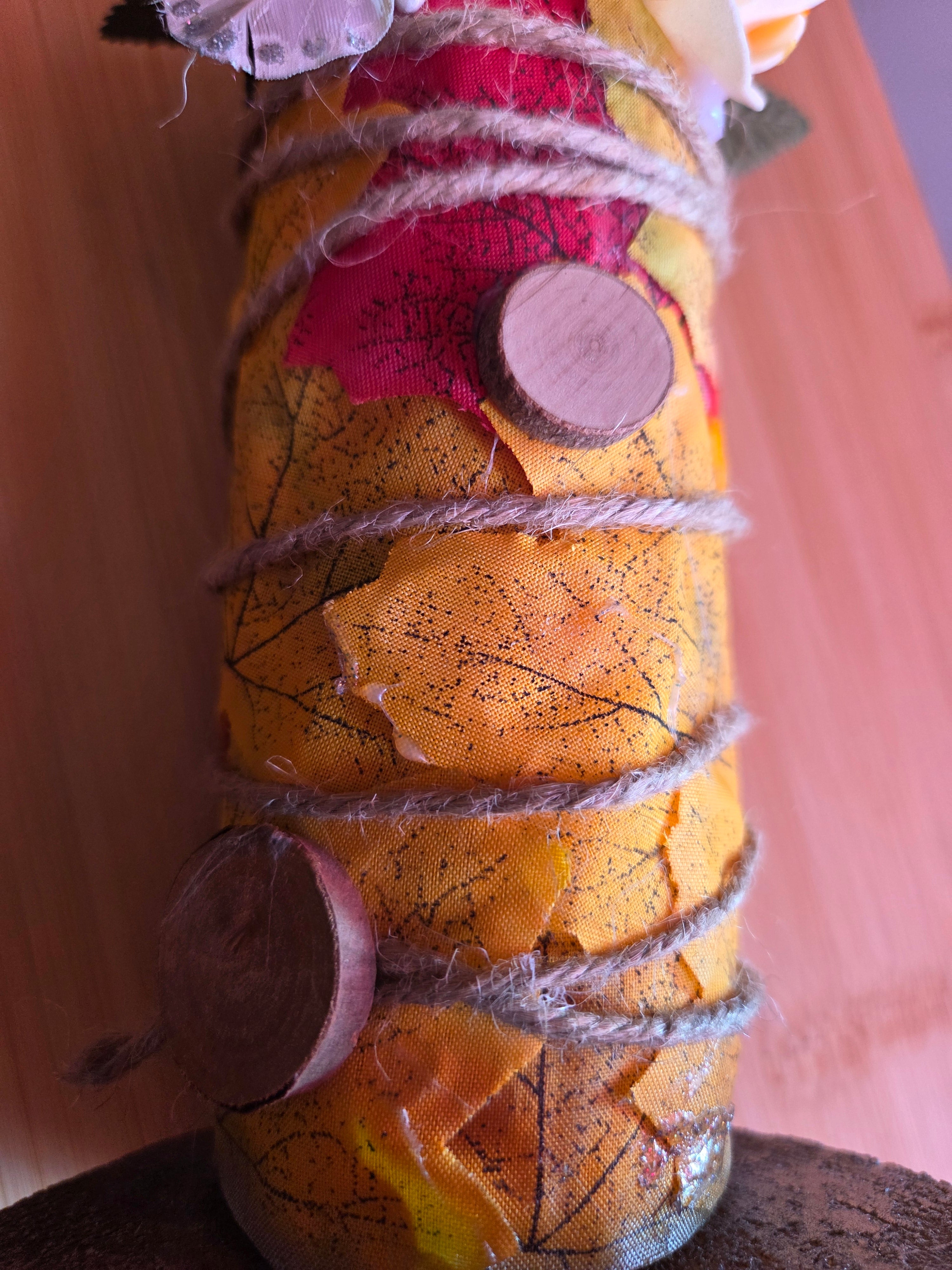 Composition Automnale Artisanale – Canette & Feuilles d'Érable