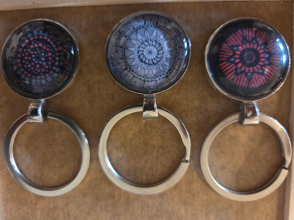Portes clés mandala .      3 pièces